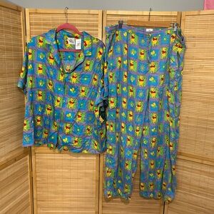 Woman’s Disney Winnie the Pooh pajama set pjs woman’s size 2X
